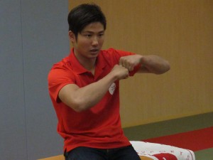 成田緑夢選手 熱弁中!!